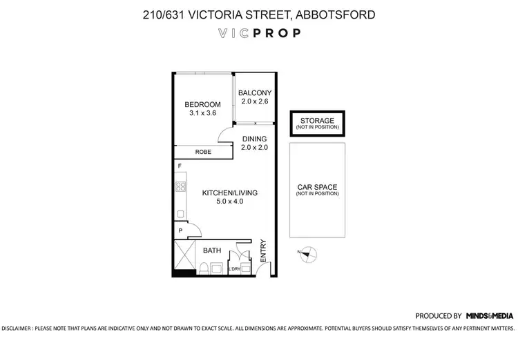 Floorplan of Homely apartment listing, 210/631 Victoria Street, Abbotsford VIC 3067
