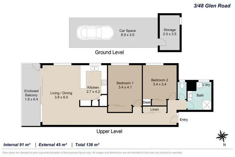 Floorplan of Homely unit listing, 3/48 Glen Road, Toowong QLD 4066