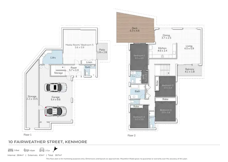 Floorplan of Homely house listing, 10 Fairweather Street, Kenmore QLD 4069