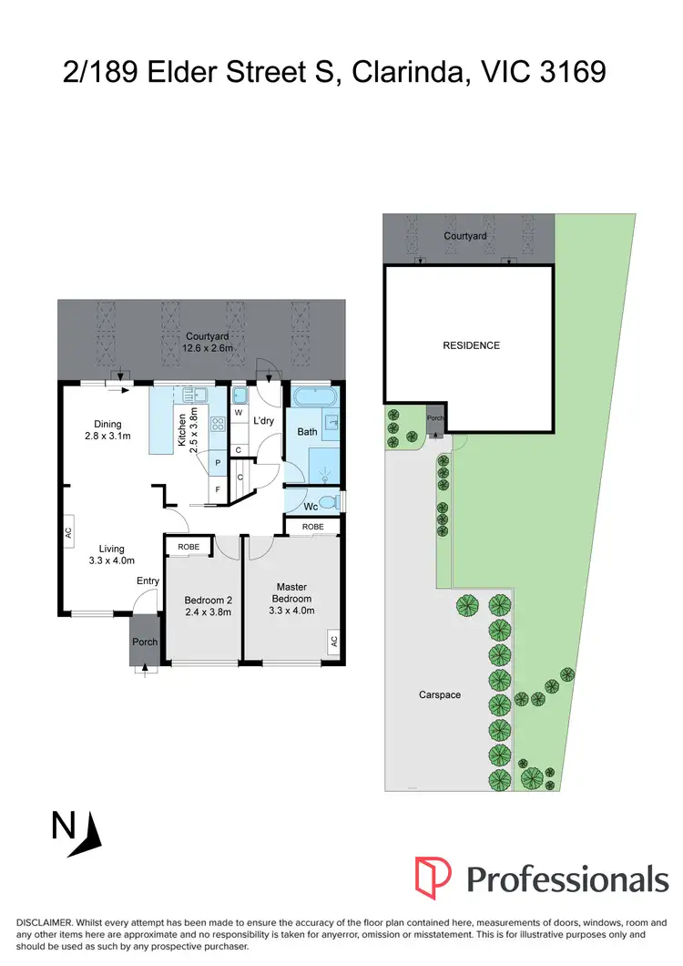 Floorplan of Homely unit listing, 2/189 Elder Street South, Clarinda VIC 3169