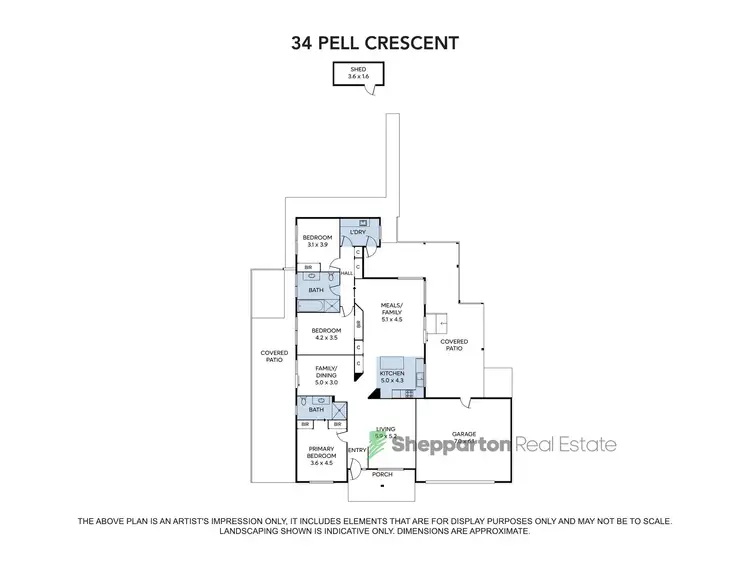 Floorplan of Homely house listing, 34 Pell Crescent, Mooroopna VIC 3629