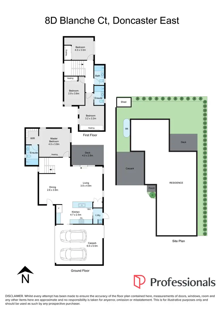Floorplan of Homely townhouse listing, Unit 2-7/7-8 Blanche Court, Doncaster East VIC 3109