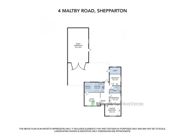 Floorplan of Homely house listing, 4 Maltby Road, Shepparton VIC 3630