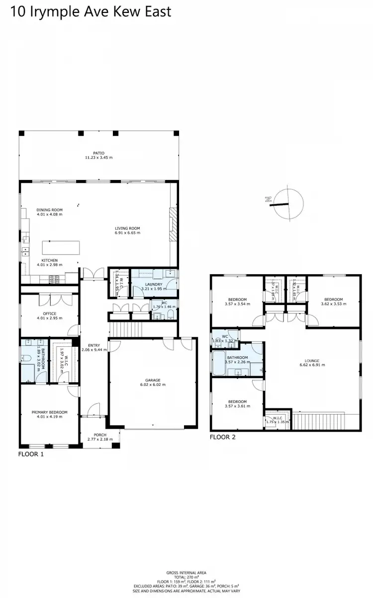 Floorplan of Homely house listing, 10 Irymple Avenue, Kew East VIC 3102