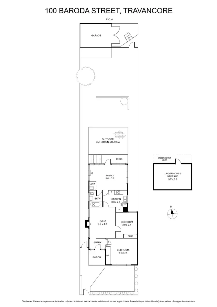 Floorplan of Homely house listing, 100 Baroda Street, Travancore VIC 3032