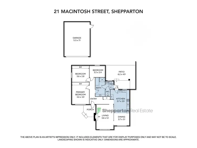 Floorplan of Homely house listing, 21 Macintosh Street, Shepparton VIC 3630