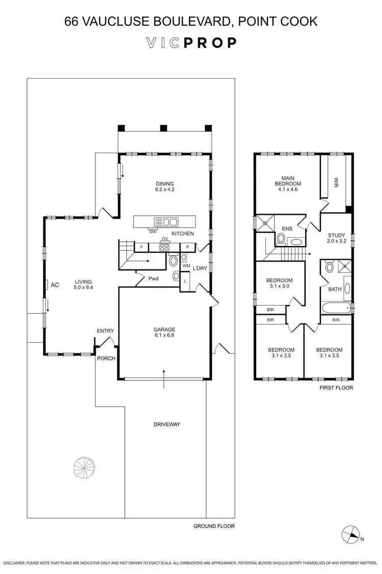 Floorplan of Homely house listing, 66 Vaucluse Boulevard, Point Cook VIC 3030