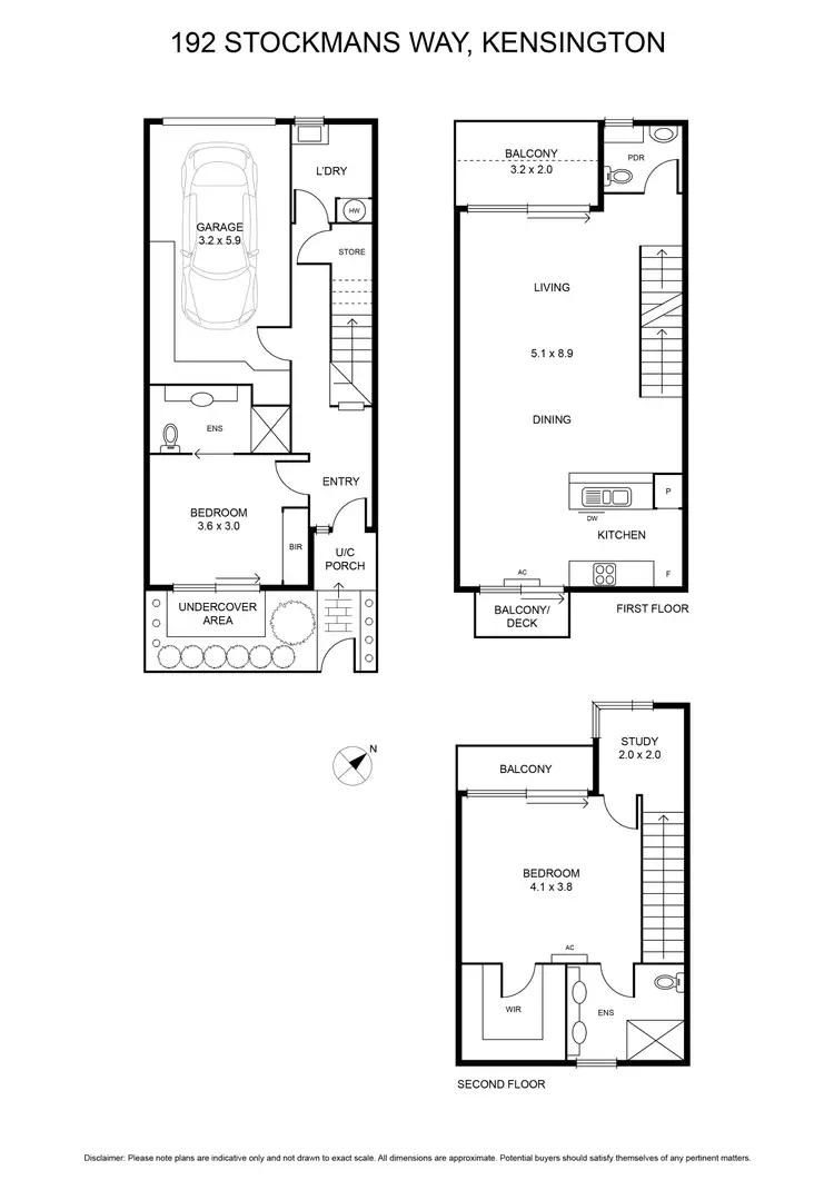 Floorplan of Homely unit listing, 192 Stockmans Way, Kensington VIC 3031