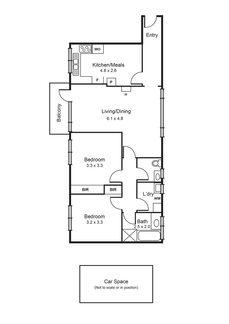 Floorplan of Homely apartment listing, 12/329 Dandenong Road, Prahran VIC 3181