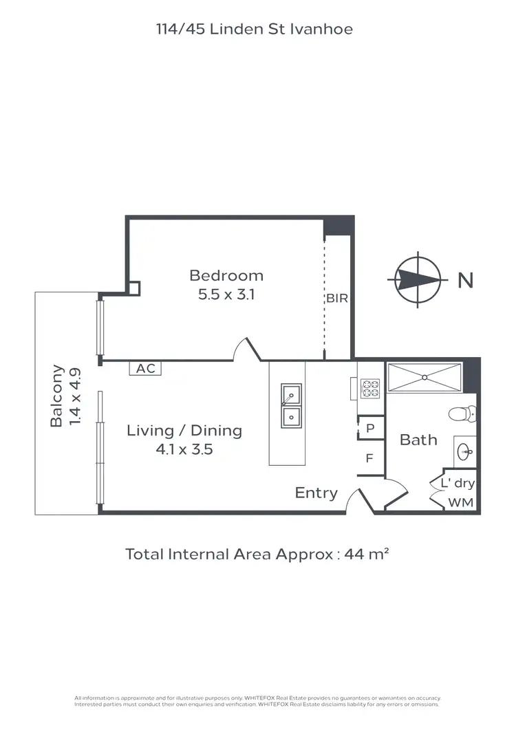 Floorplan of Homely apartment listing, 115/45 Linden Avenue, Ivanhoe VIC 3079