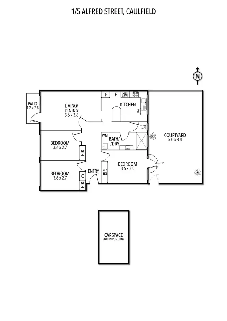 Floorplan of Homely apartment listing, 1/5 Alfred Street, Caulfield VIC 3162