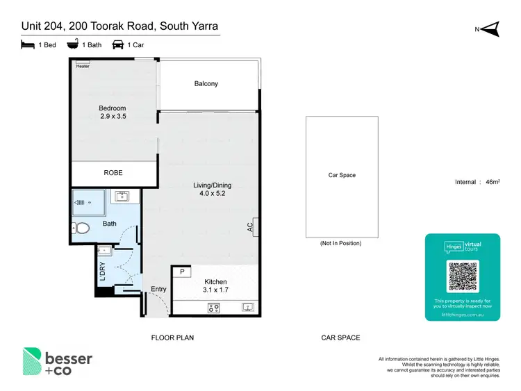 Floorplan of Homely apartment listing, 204/200 Toorak Road, South Yarra VIC 3141