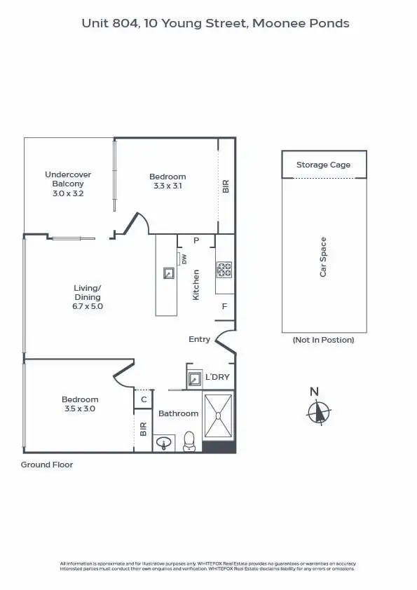 Floorplan of Homely apartment listing, 804/10 Young Street, Moonee Ponds VIC 3039