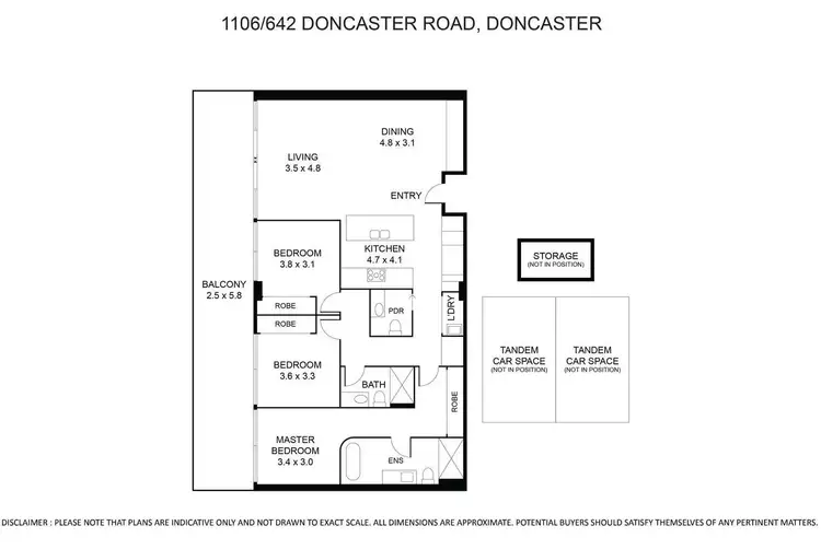 Floorplan of Homely apartment listing, 1106/642 Doncaster Road, Doncaster VIC 3108