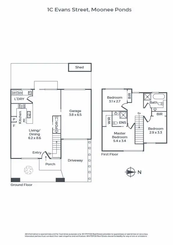 Floorplan of Homely house listing, 1C Evans Street, Moonee Ponds VIC 3039