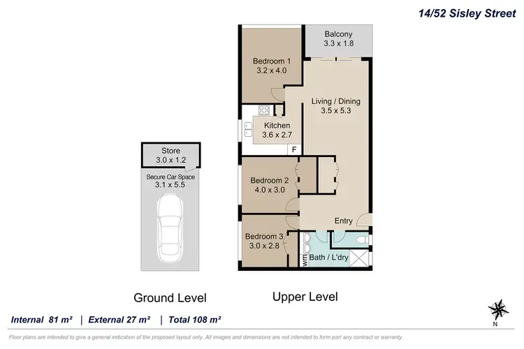 Floorplan of Homely unit listing, 14/52 Sisley Street, St Lucia QLD 4067