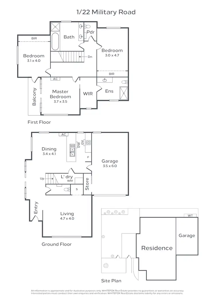 Floorplan of Homely townhouse listing, 1/22-24 Military Road, Avondale Heights VIC 3034