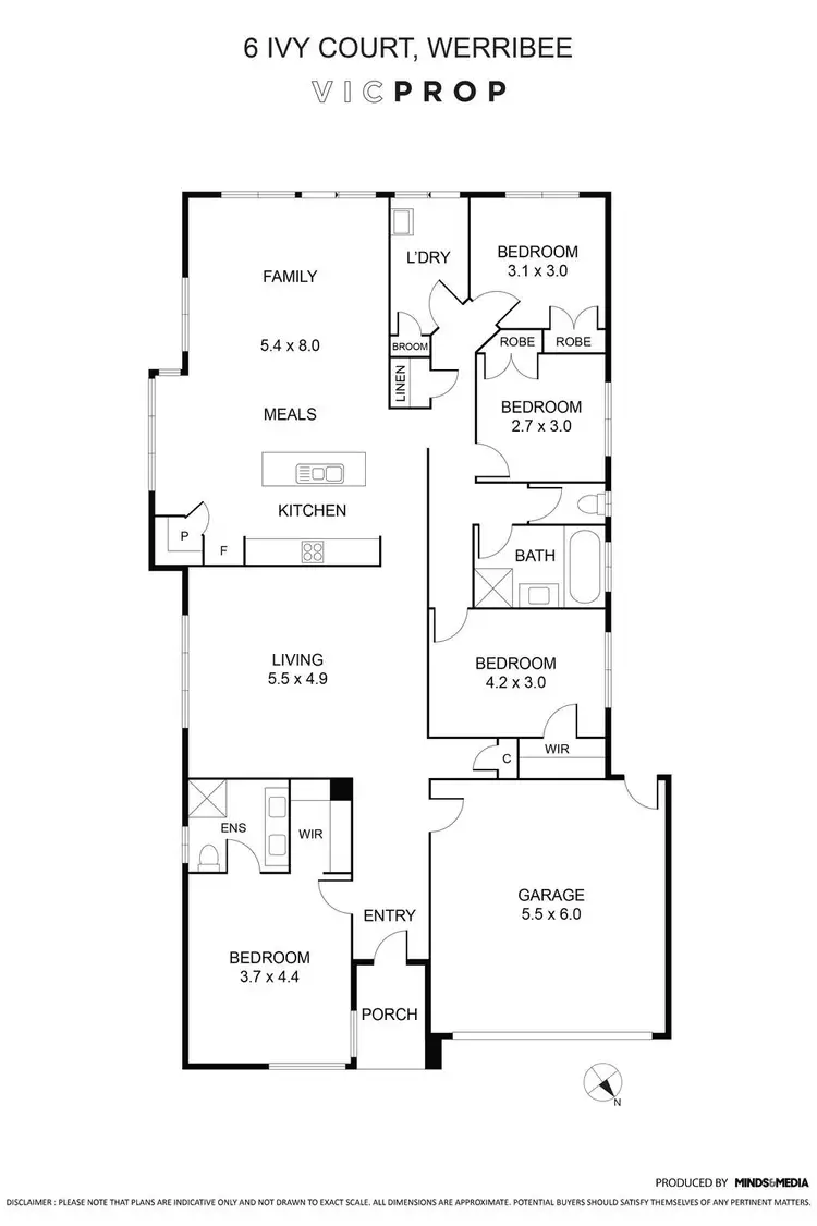 Floorplan of Homely house listing, 6 Ivy Court, Werribee VIC 3030