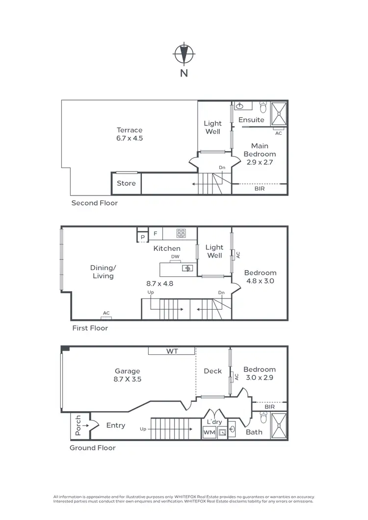 Floorplan of Homely townhouse listing, 44 Amelia Street, Brunswick VIC 3056
