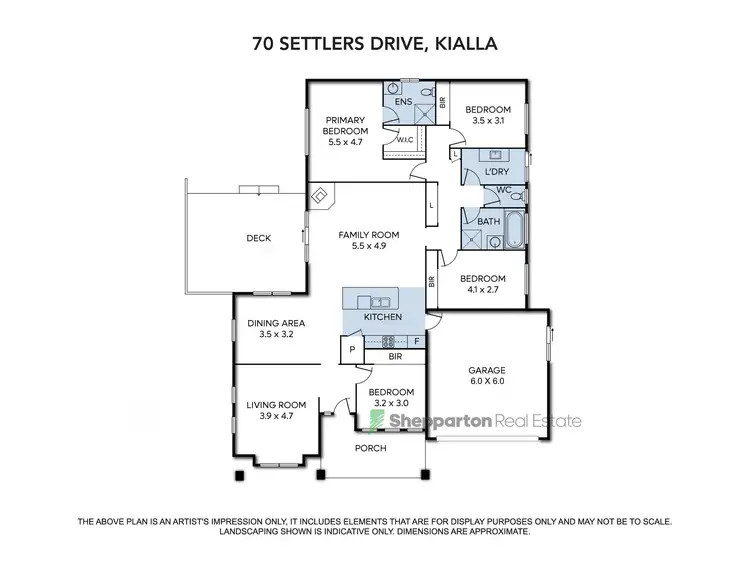 Floorplan of Homely house listing, 70 Settlers Drive, Kialla VIC 3631