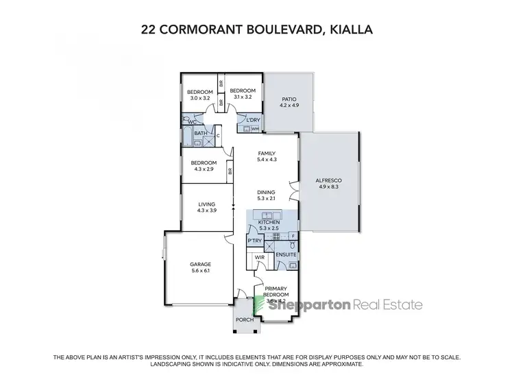 Floorplan of Homely house listing, 22 Cormorant Boulevard, Kialla VIC 3631