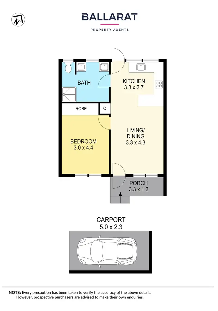 Floorplan of Homely unit listing, 1/14 Christine Avenue, Alfredton VIC 3350