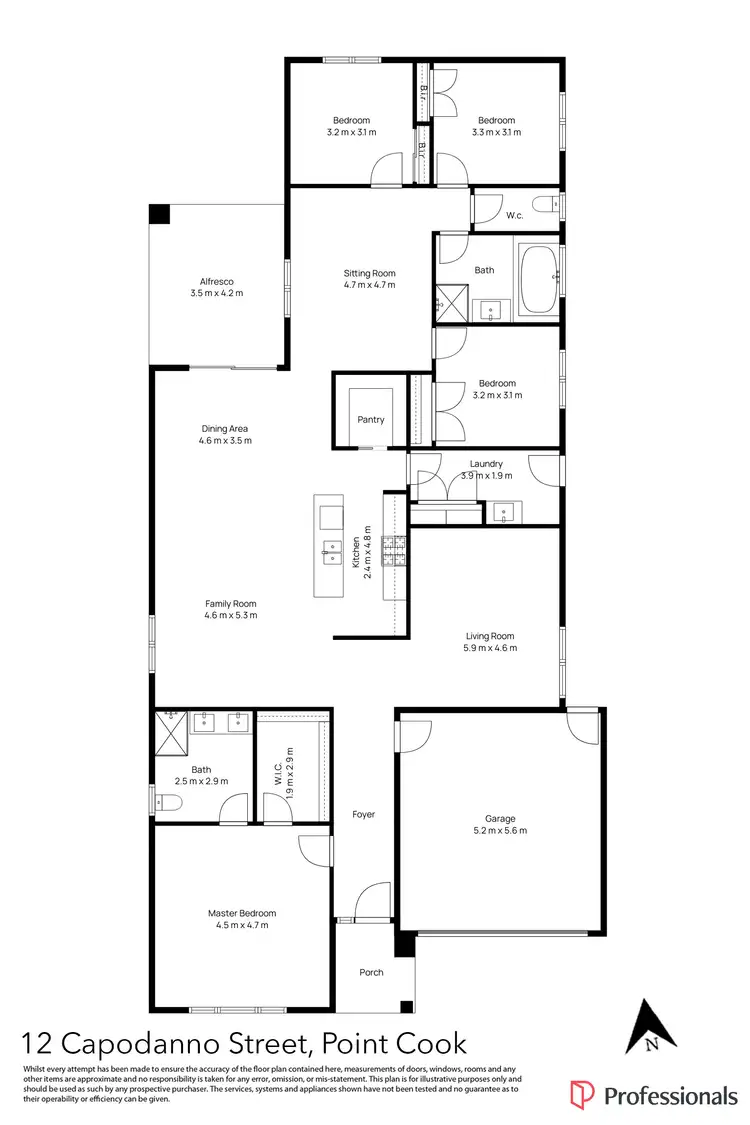 Floorplan of Homely house listing, 12 Capodanno Street, Point Cook VIC 3030