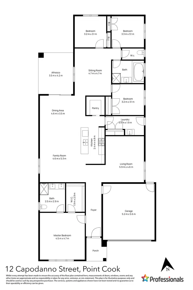 Floorplan of Homely house listing, 12 Capodanno Street, Point Cook VIC 3030