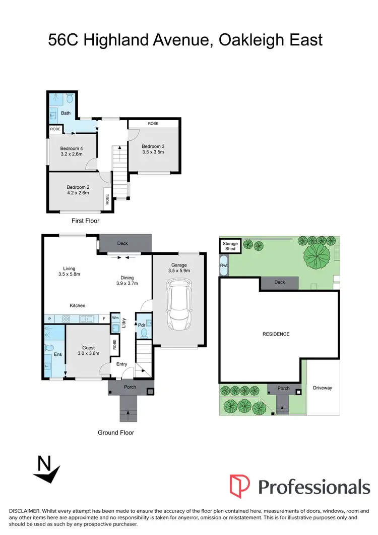 Floorplan of Homely apartment listing, 56C Highland Avenue, Oakleigh East VIC 3166