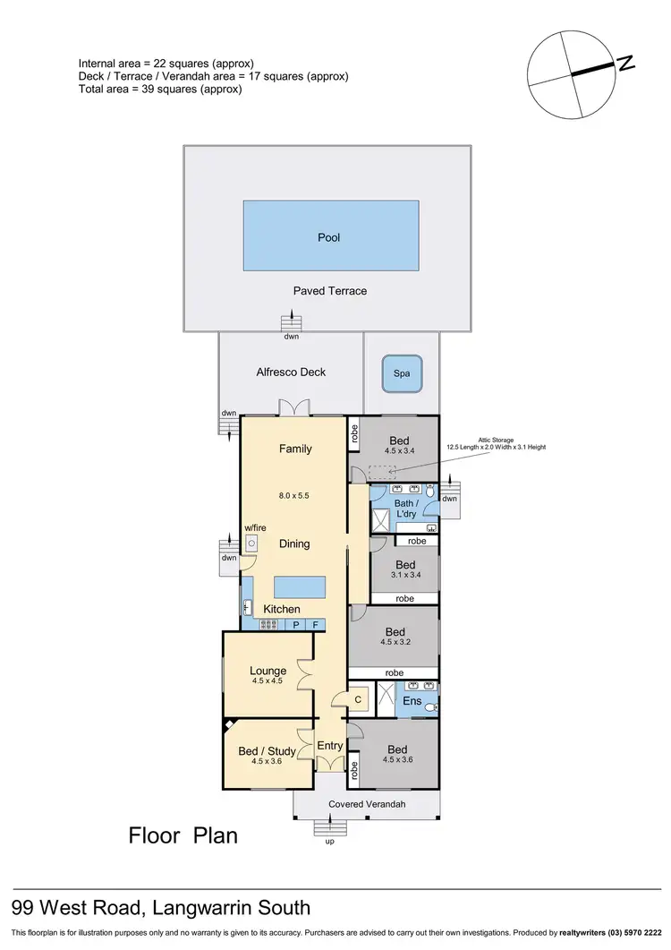 Floorplan of Homely rural property listing, 99 West Road, Langwarrin South VIC 3911