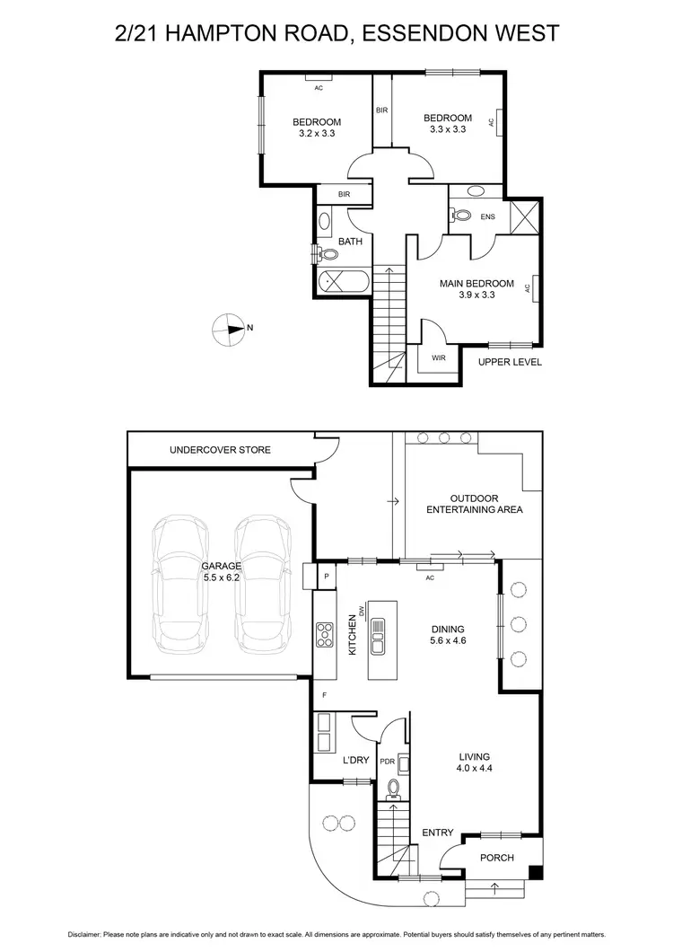 Floorplan of Homely townhouse listing, 2/21 Hampton Road, Essendon West VIC 3040