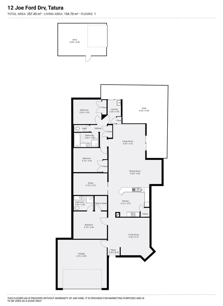 Floorplan of Homely house listing, 12 Joe Ford Drive, Tatura VIC 3616