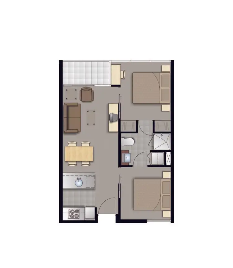 Floorplan of Homely apartment listing, 1308/8 Franklin Street, Melbourne VIC 3000