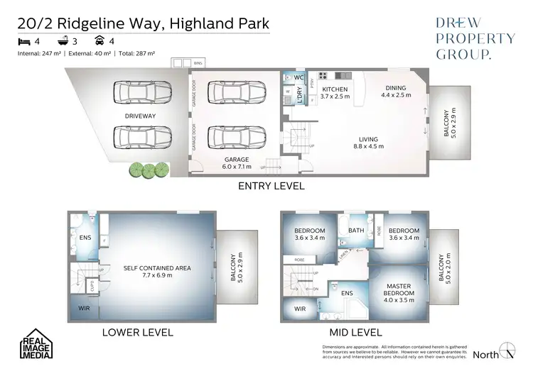 Floorplan of Homely townhouse listing, 20/2 Ridgeline Way, Highland Park QLD 4211