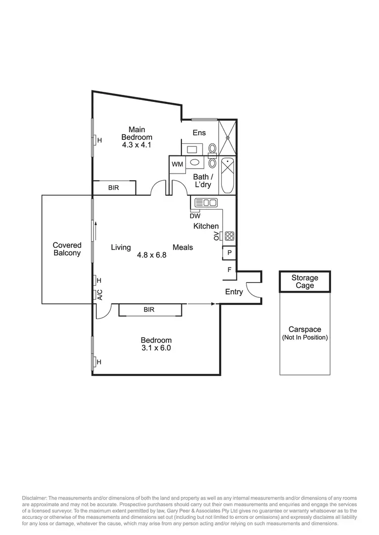 Floorplan of Homely apartment listing, 307F/7 Greeves Street, St Kilda VIC 3182