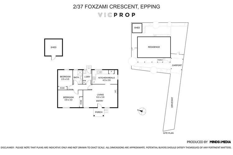 Floorplan of Homely unit listing, 2/37 Foxzami Crescent, Epping VIC 3076