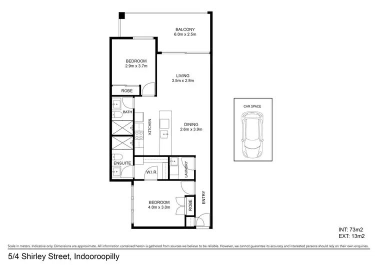 Floorplan of Homely apartment listing, 5/4 Shirley Street, Indooroopilly QLD 4068