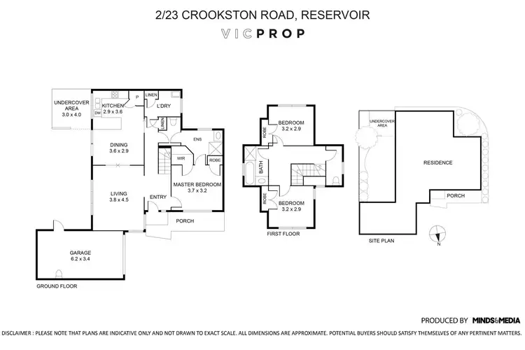 Floorplan of Homely townhouse listing, 2/23 Crookston Road, Reservoir VIC 3073
