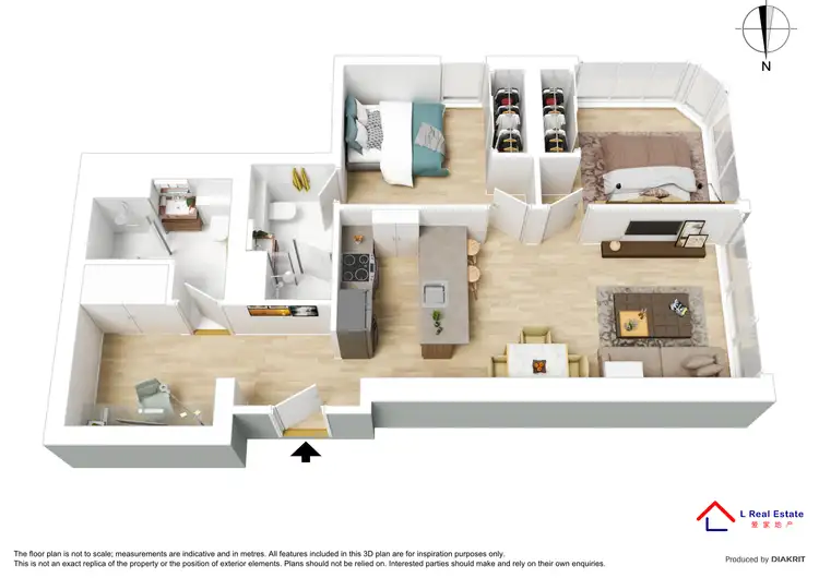 Floorplan of Homely apartment listing, 4204/60 Abeckett Street, Melbourne VIC 3000