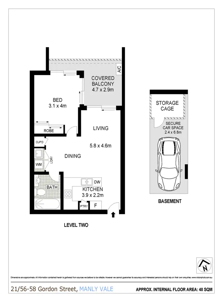 Floorplan of Homely apartment listing, 21/56-58 Gordon Street, Manly Vale NSW 2093