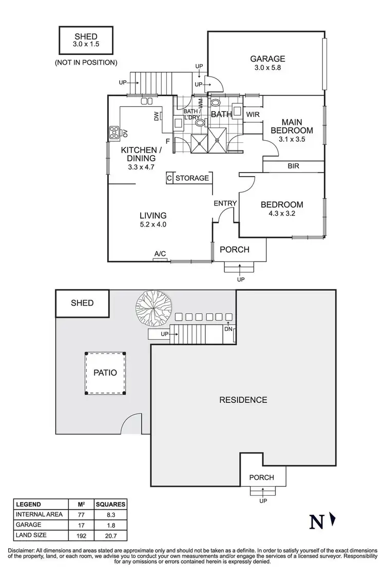 Floorplan of Homely unit listing, 1/100 Wood Street, Templestowe VIC 3106