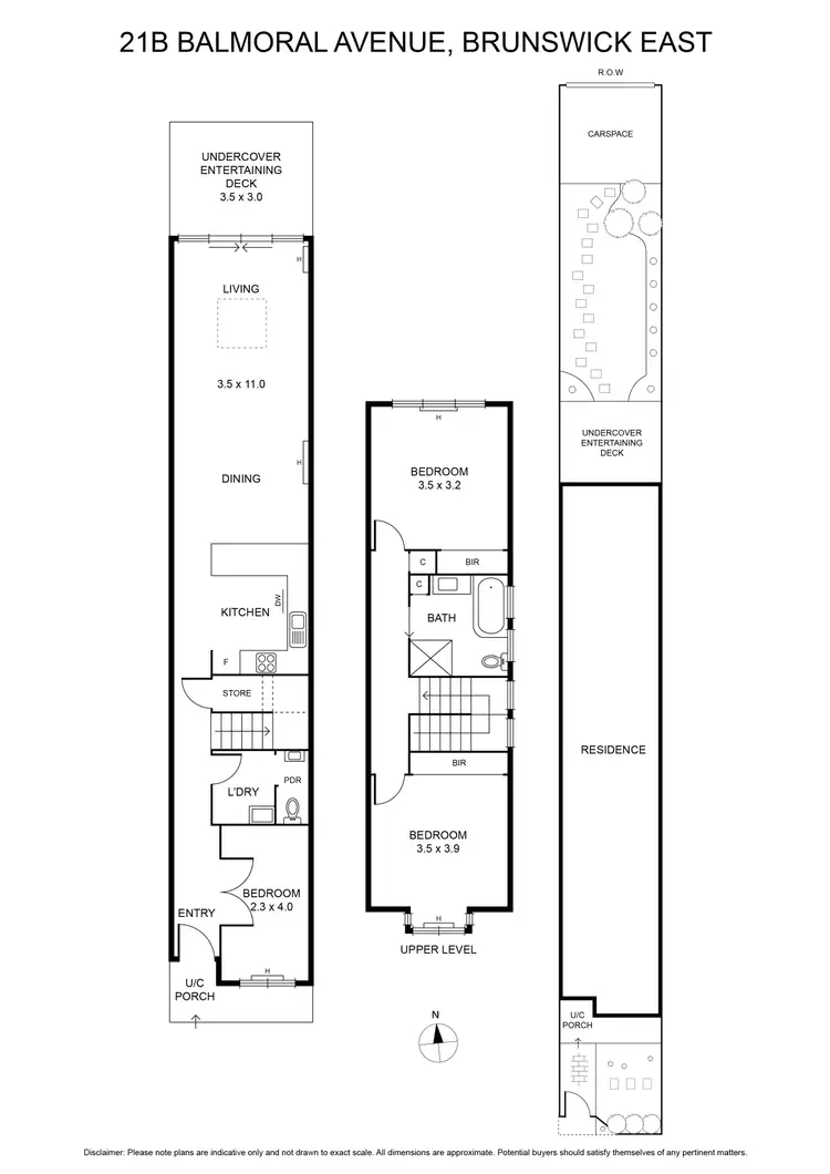 Floorplan of Homely townhouse listing, 21B Balmoral Avenue, Brunswick East VIC 3057