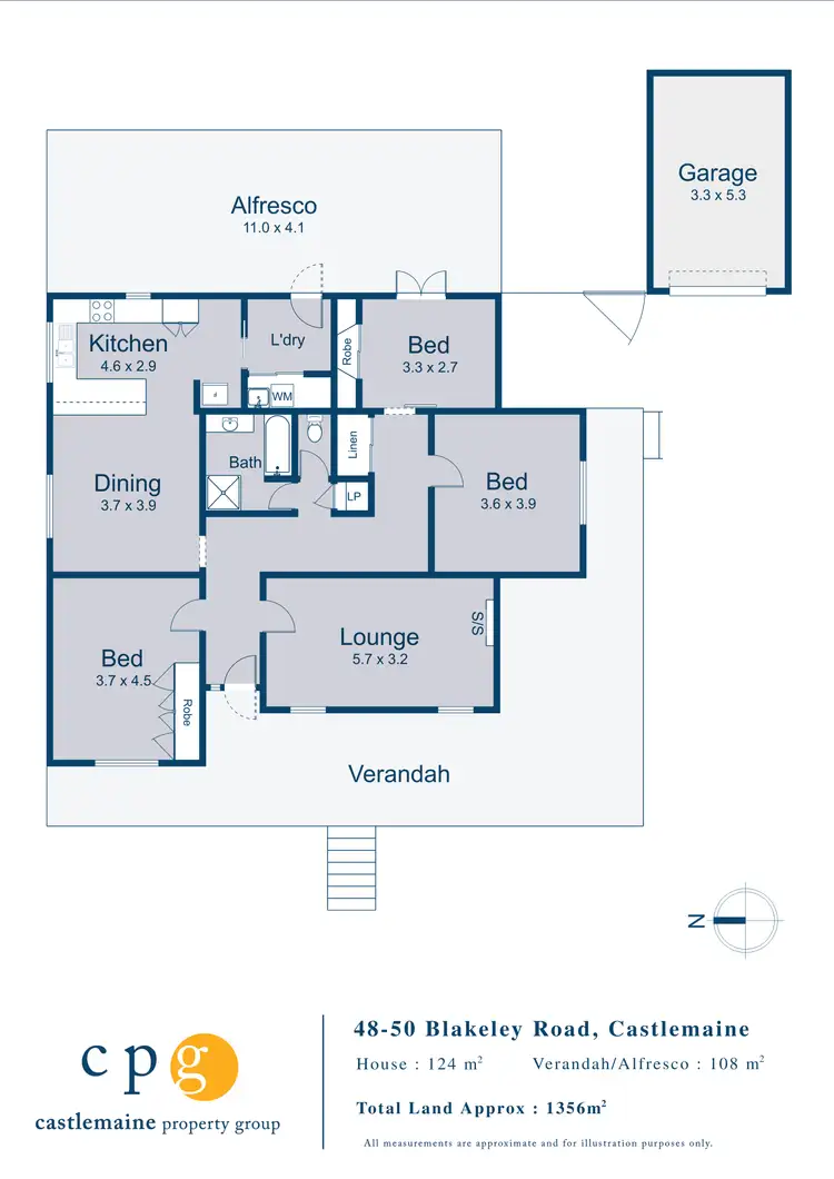 Floorplan of Homely house listing, 48-50 Blakeley Road, Castlemaine VIC 3450