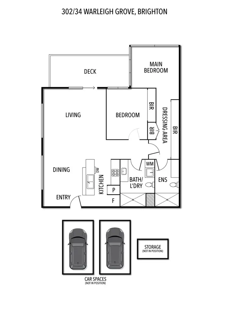 Floorplan of Homely apartment listing, 302/34 Warleigh Grove, Brighton VIC 3186