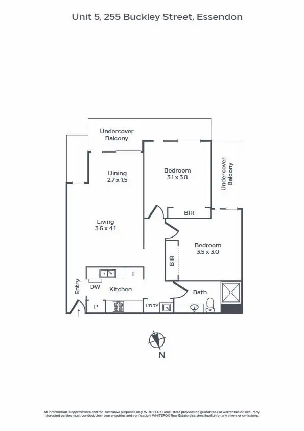 Floorplan of Homely apartment listing, 5/225 Buckley Street, Essendon VIC 3040