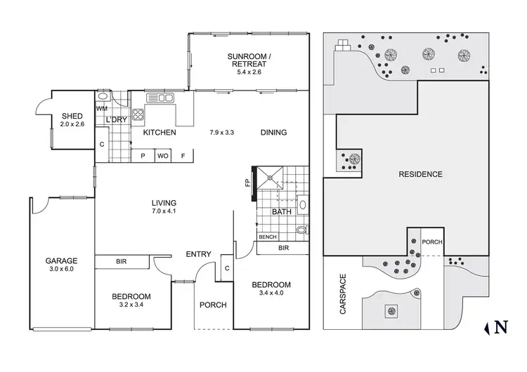 Floorplan of Homely unit listing, 12/52-70 Centre Dandenong Road, Dingley Village VIC 3172
