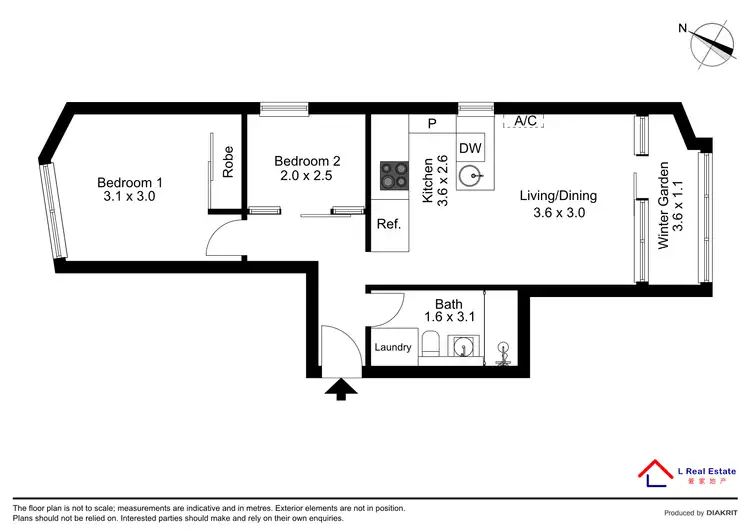 Floorplan of Homely apartment listing, 3402/60 Abeckett Street, Melbourne VIC 3000