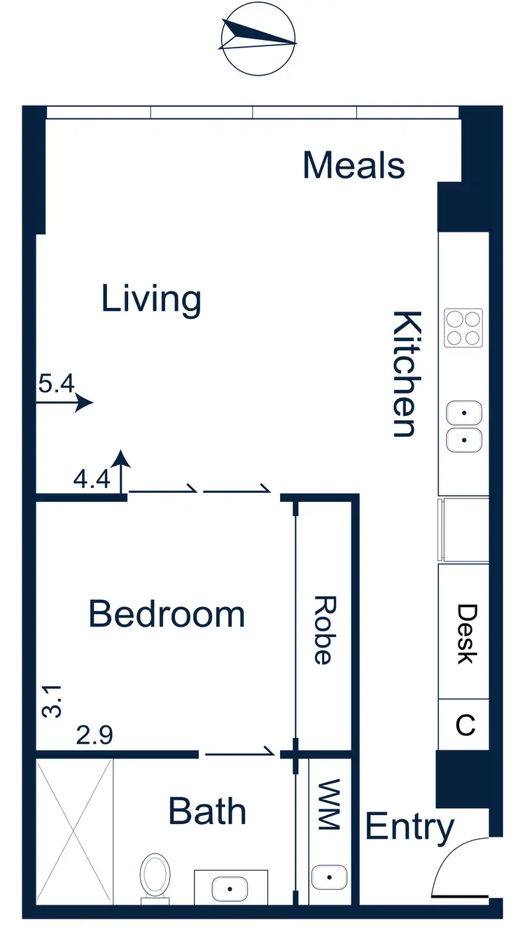Floorplan of Homely apartment listing, 1511/1 Freshwater Place, Southbank VIC 3006