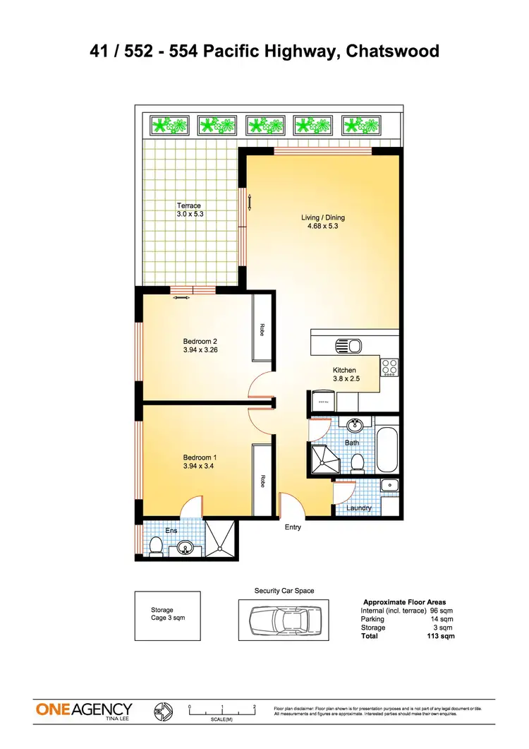 Floorplan of Homely apartment listing, 41/552 - 554 Pacific Highway, Chatswood NSW 2067
