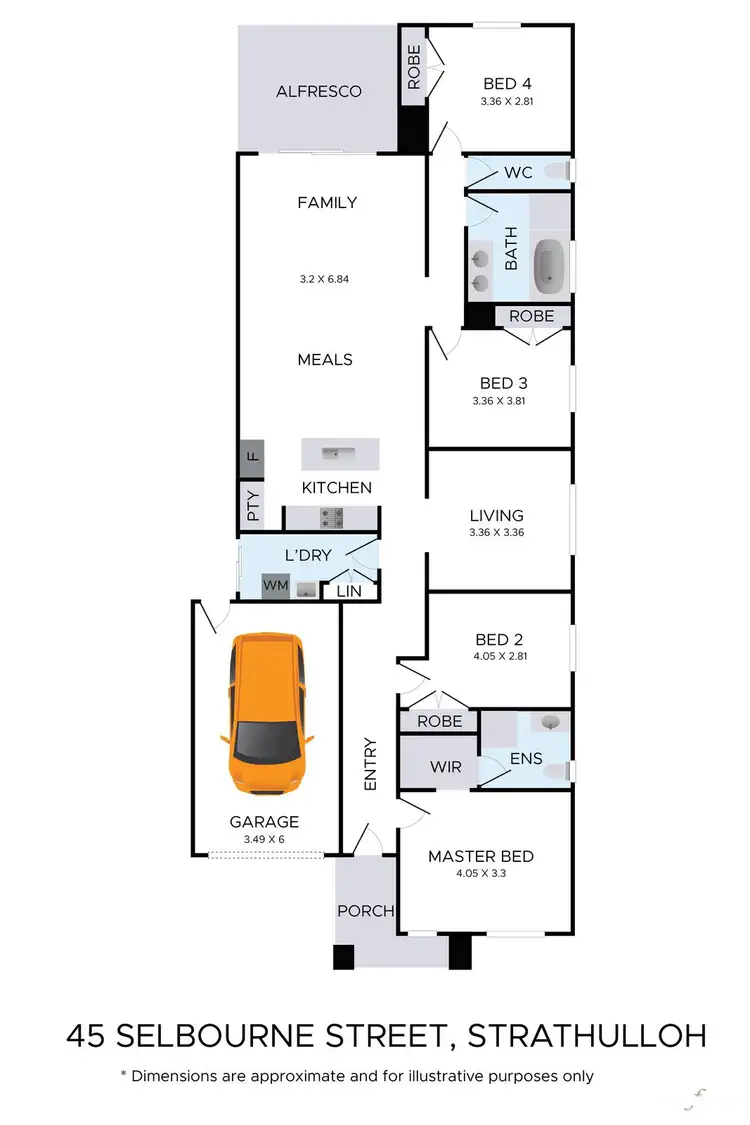 Floorplan of Homely house listing, 45 Selbourne Street, Strathtulloh VIC 3338